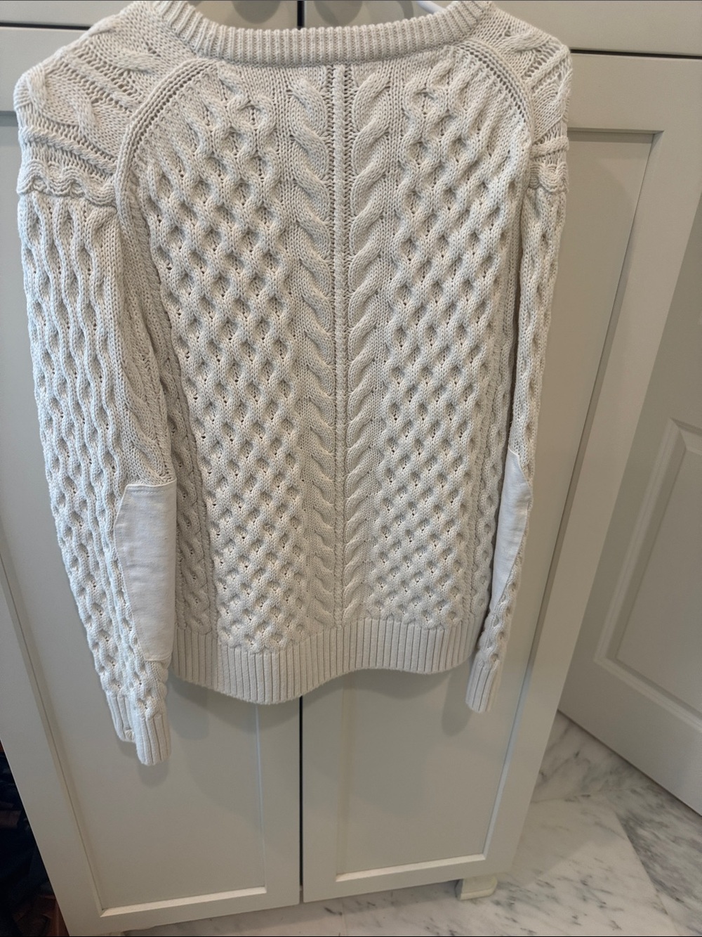 Rag and Bone Off-White Cable Knit Crewneck Sweater - Picture 3 of 4